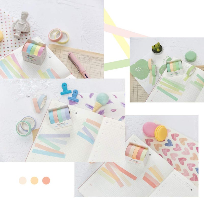 YUBBAEX Natural Color Washi Tape Set 30 Rolls Decorative Tapes for DIY Crafts, Journals, Planners, Scrapbooking, Wrapping (Macaron 30 Rolls) - Image 5